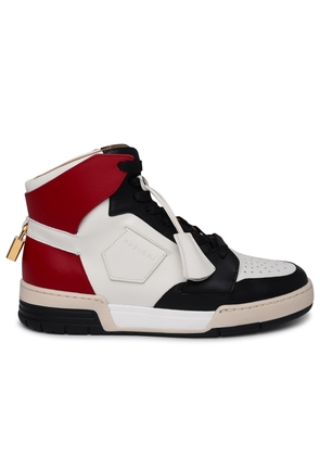 Buscemi Air Jon Red And White Leather Sneakers