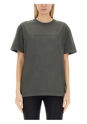 Alexander Wang T-Shirt With Embossed Logo