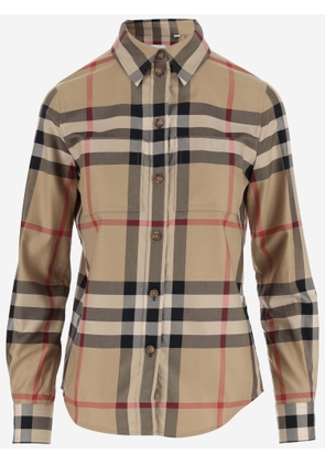 Burberry Cotton Shirt With Check Pattern