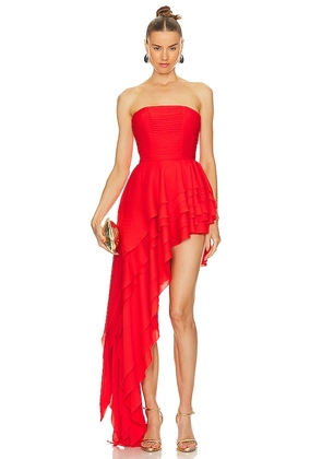 Bronx and Banco Tulum Gown in Red. Size XL.