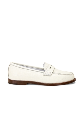 Manolo Blahnik Perrita Leather Loafer in White - White. Size 37.5 (also in 38, 40).