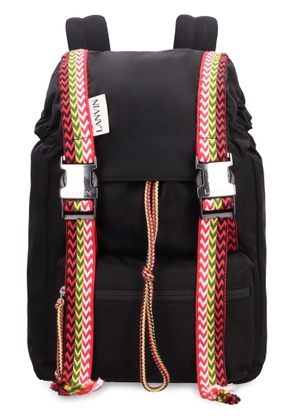 Lanvin Black Nylon Backpack With Curb Ribbons