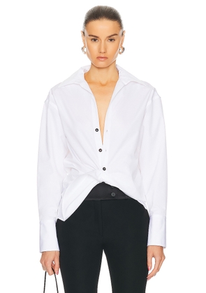 Ferragamo Twist Shirt in White - White. Size 42 (also in ).