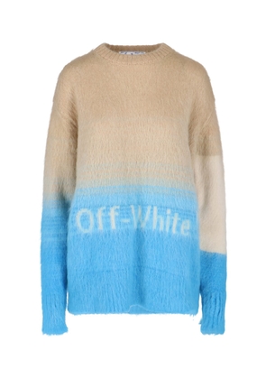 Off-White Multicolor Mohair Blend Sweater