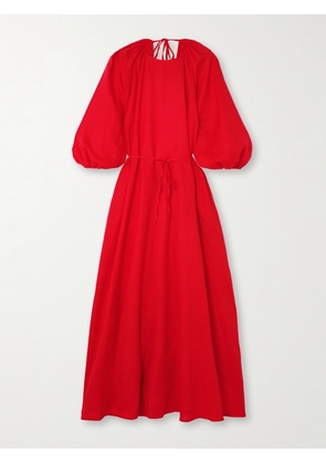 BERNADETTE - Fran Open-back Linen Maxi Dress - Red - FR34,FR36,FR38,FR40,FR42,FR44