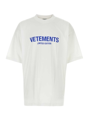 Vetements White Cotton T-Shirt