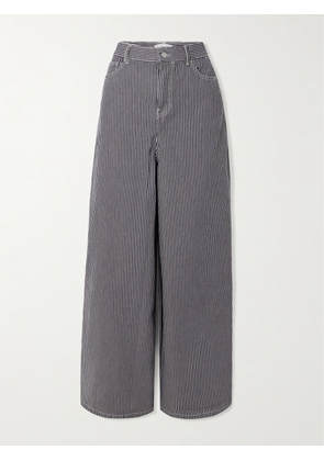 The Frankie Shop - Sasha Striped High-rise Wide-leg Jeans - Blue - x small,small,medium,large,x large