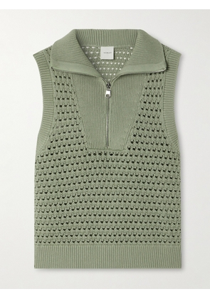 Varley - Bains Open-knit Cotton Vest - Green - xx small,x small,small,medium,large,x large