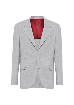 Brunello Cucinelli Wool-Silk-Cashmere Single-Breasted Blazer