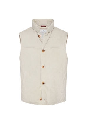 Brunello Cucinelli Suede Down-Padded Gilet