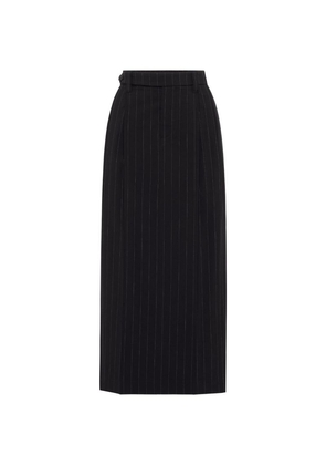 Brunello Cucinelli Wool-Blend Pinstripe Skirt
