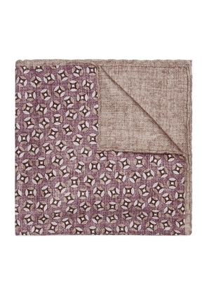 Brunello Cucinelli Silk Printed Pocket Square