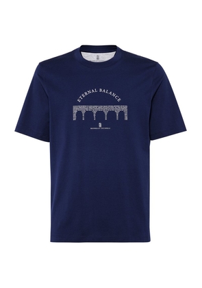 Brunello Cucinelli Cotton Graphic Print T-Shirt
