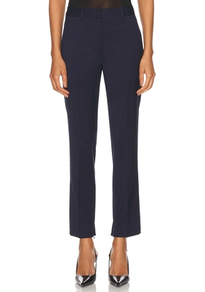 Helmut Lang Crop Tailored Trouser in Navy - Navy. Size 0 (also in 2, 4, 6, 8).