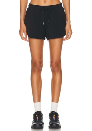 Varley Margot Low Rise Short in Black - Black. Size L (also in M, S, XS).