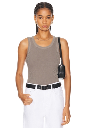 AGOLDE Poppy Tank in Shaker - Taupe. Size M (also in L, S, XL, XS).