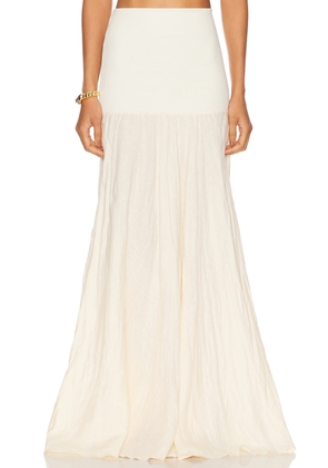Johanna Ortiz Light And Sound Ankle Skirt in Ecru - Cream. Size 4 (also in ).