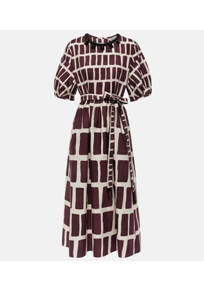 'S Max Mara Printed cotton poplin midi dress