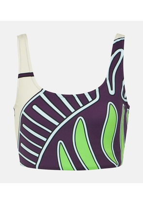Tory Sport Zebra-printed sports bra