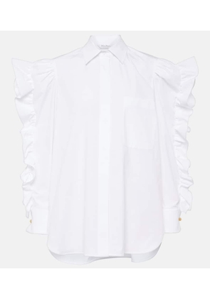 Max Mara Pleiadi ruffled cotton poplin shirt