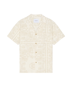 Les Deux Lesley Paisley Shirt in Ivory. Size L, XL/1X.