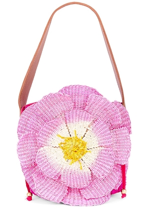 SENSI STUDIO Lotus Flower Mini Handbag in Fuchsia.
