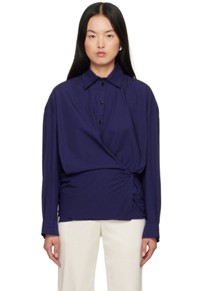 LEMAIRE Blue Twisted Shirt