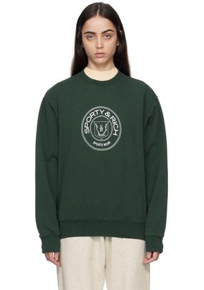 Sporty & Rich Green Printed Sweatshirt