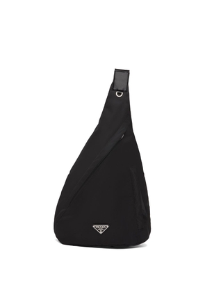 Prada Re-Nylon logo-plaque backpack - Black