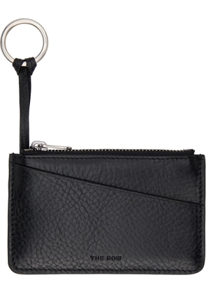 The Row Black Zipped Keychain Wallet