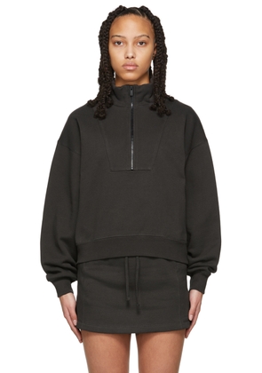 Fear of God ESSENTIALS Black 1/2 Zip Pullover Sweatshirt