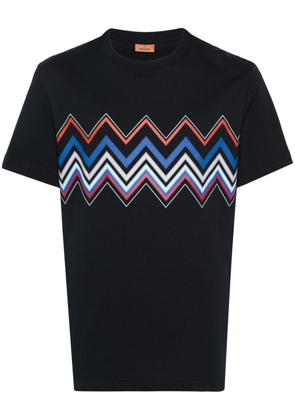 Missoni zigzag-print cotton T-shirt - Blue