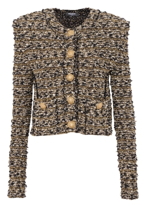 Balmain cropped tweed jacket - Gold