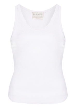 Forte Forte fine-ribbed jersey tank top - White