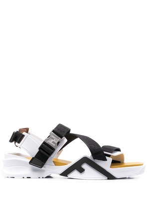 FENDI Flow jacquard-logo sandals - Black