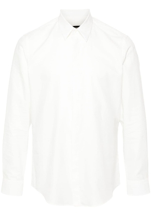 FENDI long-sleeve cotton shirt - White
