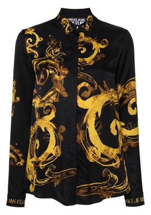 Versace Jeans Couture Watercolour Couture-print shirt - Black