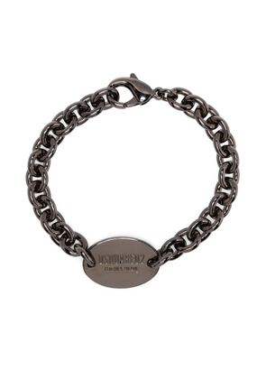 Dsquared2 logo-engraved chain-link ID bracelet - Black