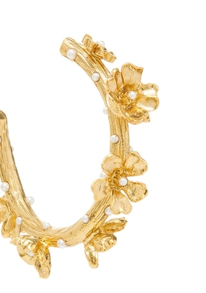 Oscar de la Renta Flower hoop earrings - Gold