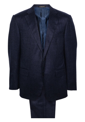 Corneliani single-breasted virgin wool suit - Blue