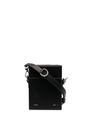 HELIOT EMIL leather-box messenger bag - Black