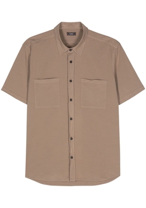 Peserico cotton-blend shortsleeved shirt - Brown