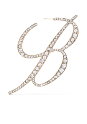 Blumarine crystal-embellished B-motif earring - Gold