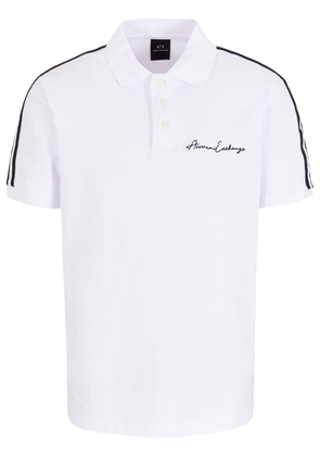 Armani Exchange logo-embroidered polo shirt - White