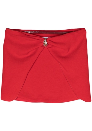 Blumarine low-rise crepe miniskirt - Red