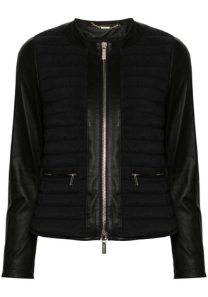 Moorer Delma quilted leather jacket - Black