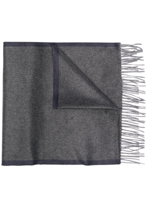 Ferragamo fringe-trimmed silk scarf - Grey