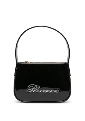 Blumarine rhinestoned leather shoulder bag - Black