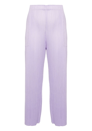 Pleats Please Issey Miyake April plissé straight-leg trousers - Purple