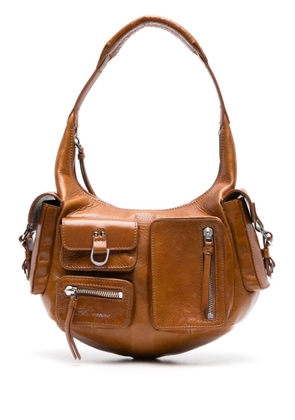 Blumarine Cargo leather shoulder bag - Brown